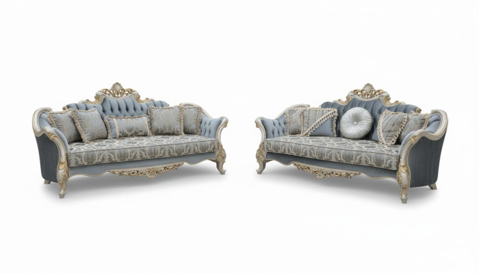 Group Sofa Set 3+3 Seater Luxury Sofa Armchair Sofas Fabric Classic Set New