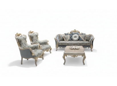 Sofa set 3+1+1 seats coffee table luxury sofa armchair sofas fabric couch table