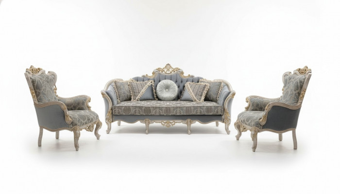 Sofa set 3+1+1 seater luxury sofa armchair fabric group suite living room