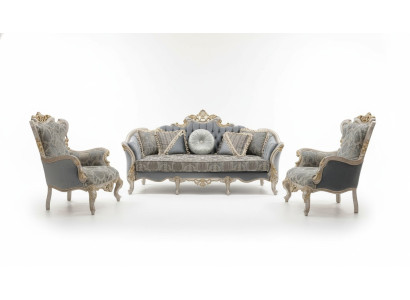 Sofa set 3+1+1 seater luxury sofa armchair fabric group suite living room