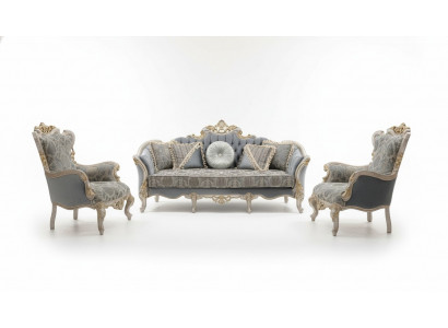 Sofa set 3+1+1 seater luxury sofa armchair fabric group suite living room