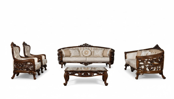 Sofa set 3+3+1+1 seat coffee table group sofa armchair sofas fabric 5-piece set