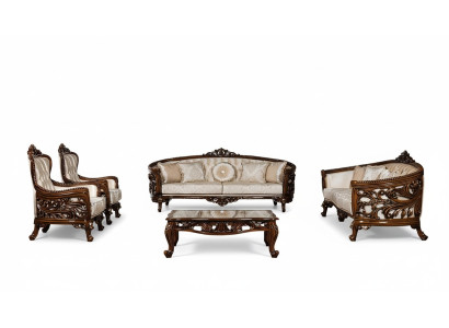 Sofa set 3+3+1+1 seat coffee table group sofa armchair sofas fabric 5-piece set