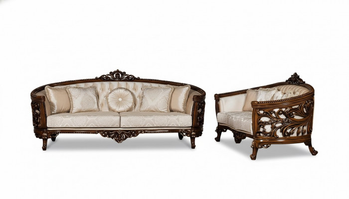 Sofa set 3+3 seater group sofa armchair sofas fabric classic set baroque