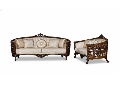 Sofa set 3+3 seater group sofa armchair sofas fabric classic set baroque