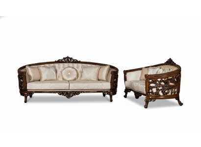 Sofa set 3+3 seater group sofa armchair sofas fabric classic set baroque