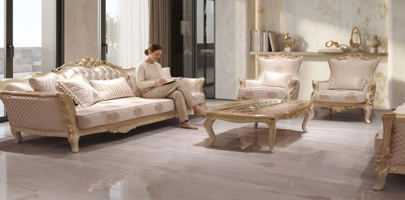 Sofa Armchair Sofas Sofa Set 3+1+1 Seat Set Luxury Baroque Living Room New