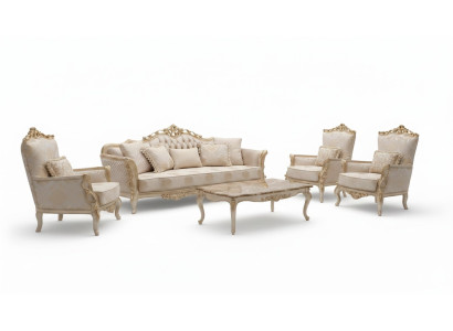Sofa Armchair Sofas Sofa Set 3+1+1 Seat Set Luxury Baroque Living Room New