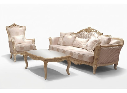 Classic three-seater sofa 3-seat sofas couch fabric style baroque furniture rococo