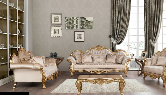 Luxury Sofa Set 3+3 Seater Coffee Table Set Sofa Armchair Sofas 2-piece.