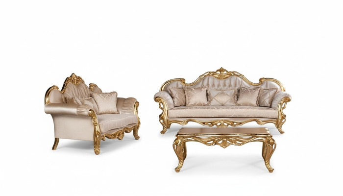 Luxury Sofa Set 3+3 Seater Coffee Table Set Sofa Armchair Sofas 2-piece.