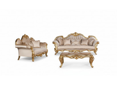 Luxury Sofa Set 3+3 Seater Coffee Table Set Sofa Armchair Sofas 2-piece.