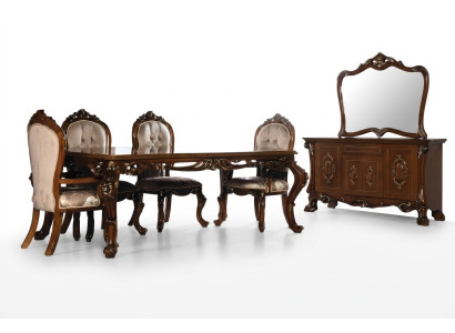 Dining room chair furniture wood luxury dining room dining fabric style baroque chairs