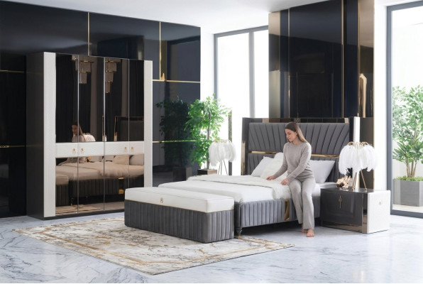 Bed frame beds wood hotel bed frame gray furniture bed double beds modern