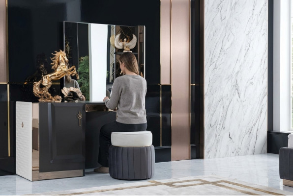 Bedroom New Vanity Console with Mirror Luxury Console Dresser Furniture