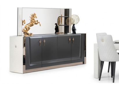 Furniture Group New Set 2-piece: Dresser Mirror Dressers Cabinet Luxury Shelf Console