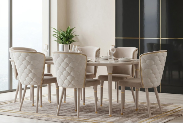 Dining room 6x chair set furniture set chairs dining set dining group furniture group backrest