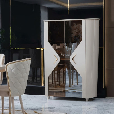 Display cabinet solid wood sideboard showcase massive dining room furniture solid wood