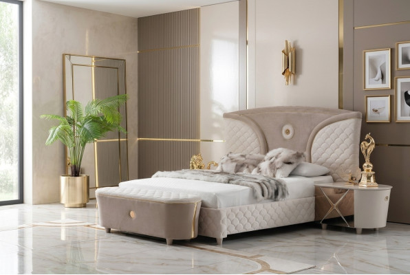 Bed double beds modern bed frame beds bedroom nightstand new