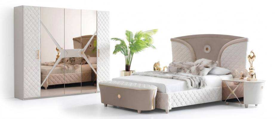 Bed double beds modern bed frame beds bedroom nightstand new