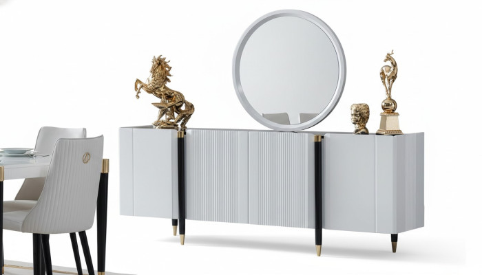 Dresser mirror dresser console furniture Italian style set 2-piece set