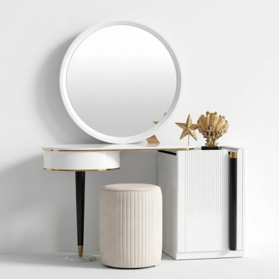 Tables, dressing table, makeup table, vanity, vanity table, stool, new, 2-piece set.