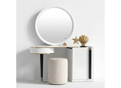 Tables, dressing table, makeup table, vanity, vanity table, stool, new, 2-piece set.