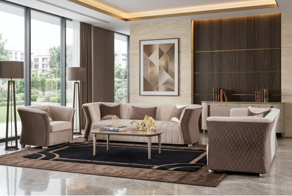 Three-seater sofa set couch sofa luxury 3+3 seat sofa set couch upholstery