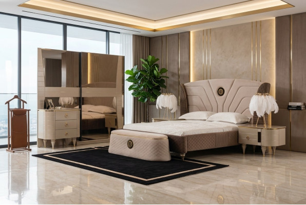 Beds Double Bed Hotel Bed Frame Double Wood Furniture Bed Upholstery Luxury Design