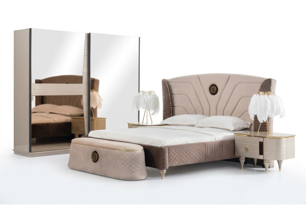 Beds Double Bed Hotel Bed Frame Double Wood Furniture Bed Upholstery Luxury Design