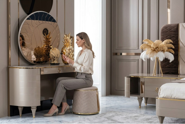 Console table vanity dressing table stool new 2-piece set tables makeup table