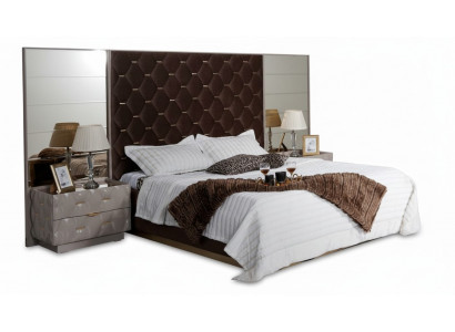 Bedroom Bed Nightstand Beds Double Wood New Luxury Set 3-piece.