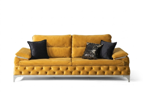 Sofa 3-seater fabric sofas couch upholstery luxury furniture modern three-seater new