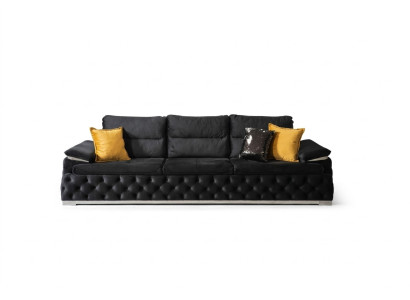 Three-seater couch design sofa modern four-seater sofas room furniture black upholstery