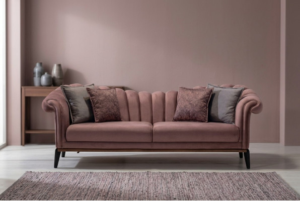 Three-seater luxury 3-seater couch upholstered sofa leather fabric textile couches new