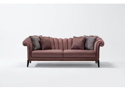 Three-seater luxury 3-seater couch upholstered sofa leather fabric textile couches new