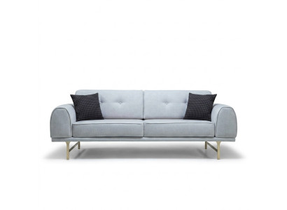 Gray Modern 3-Seater Designer Living Room Couch Luxury Upholstery Sofa