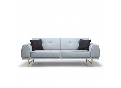 Gray Modern 3-Seater Designer Living Room Couch Luxury Upholstery Sofa