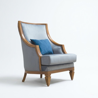 Modern gray fabric armchair single-seater leather 1-seater living room new