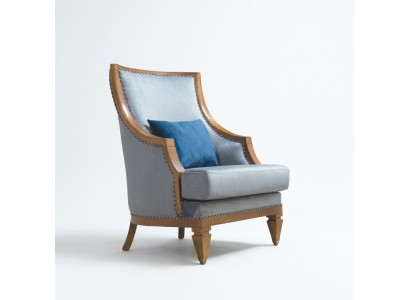 Modern gray fabric armchair single-seater leather 1-seater living room new