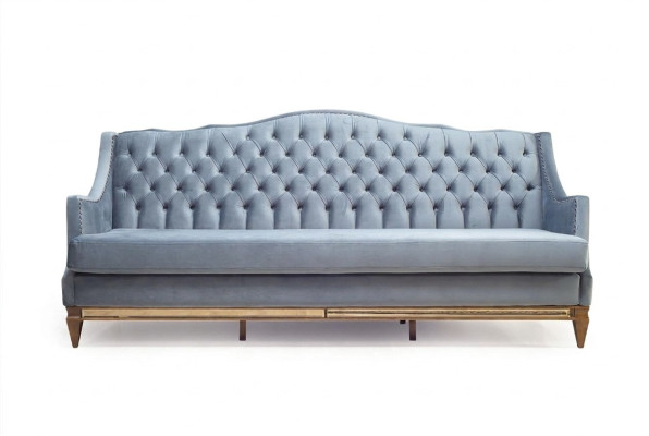 Luxury Furniture Upholstered Couch Wood Italian Upholstered Sofa Classic Couches