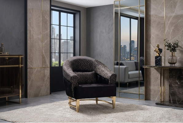 Armchair Library Reading Chair Wingback Armchair Upholstery Italian Style Furniture Luxury