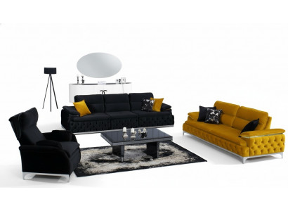 Sofa set 3+3 seater set design sofas upholstered couches fabric relax