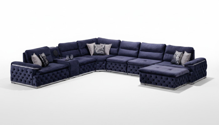 U-shaped sectional Chesterfield sofa living room furniture Italian style