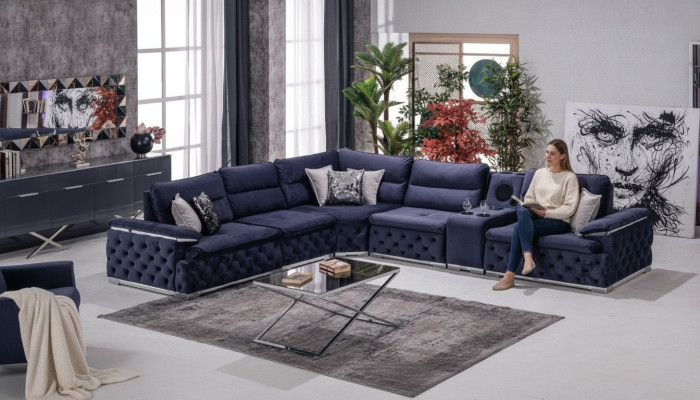 Sectional sofa L-shape Chesterfield furniture sofa design furniture Italy