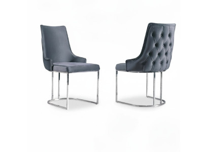 Dining room upholstered chair without armrest luxury living room