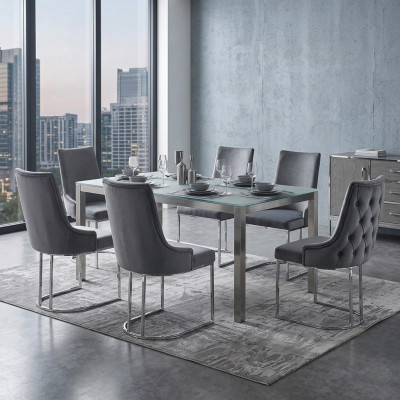 Dining room chairs Chesterfield armchair modern set 6x chair set group new