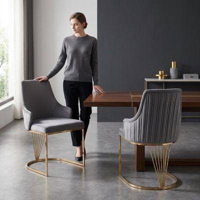 Dining room armchair Italian style upholstered chair luxury chair chairs living room