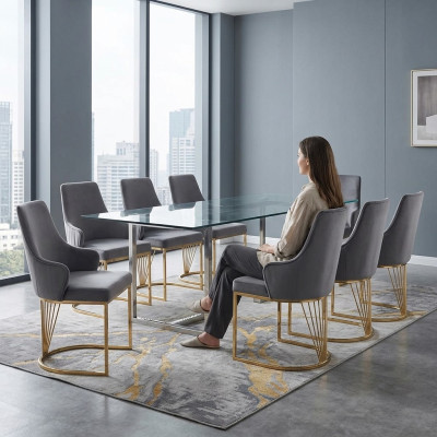 Dining Room Chair 8 Set Ensemble Upholstered Chairs Complete Group Living Room