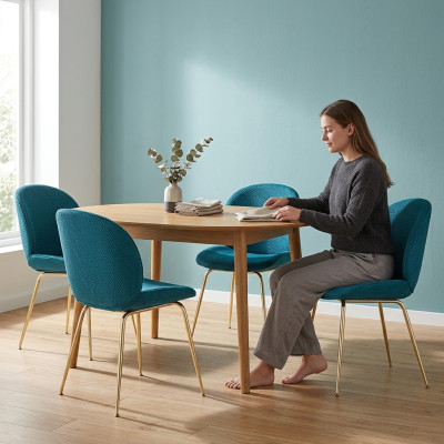 Padded dining room chairs set of 4 chair group fabric design